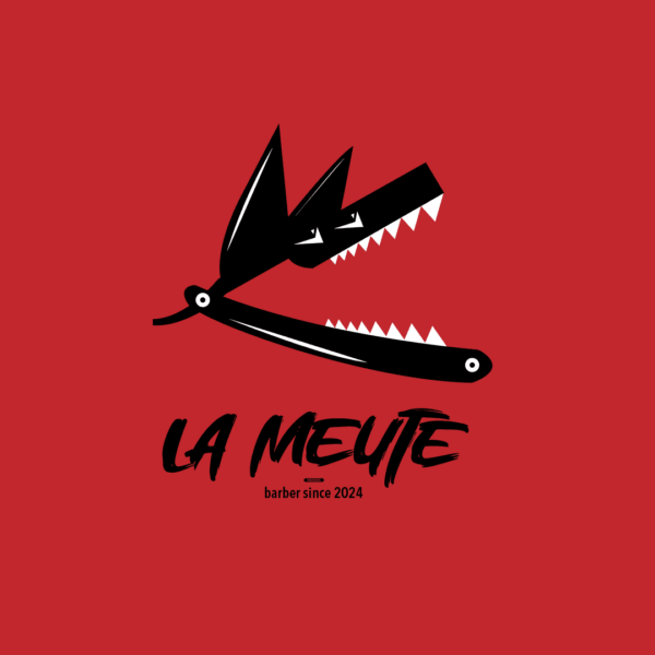 Logo Barber Shop La Meute Angers Trélazé rouge